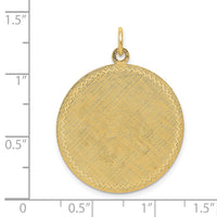 14k Patterned .018 Gauge Circular Engravable Disc w/Satin Back-XM266/18