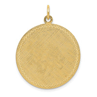 14k Patterned .018 Gauge Circular Engravable Disc w/Satin Back-XM266/18