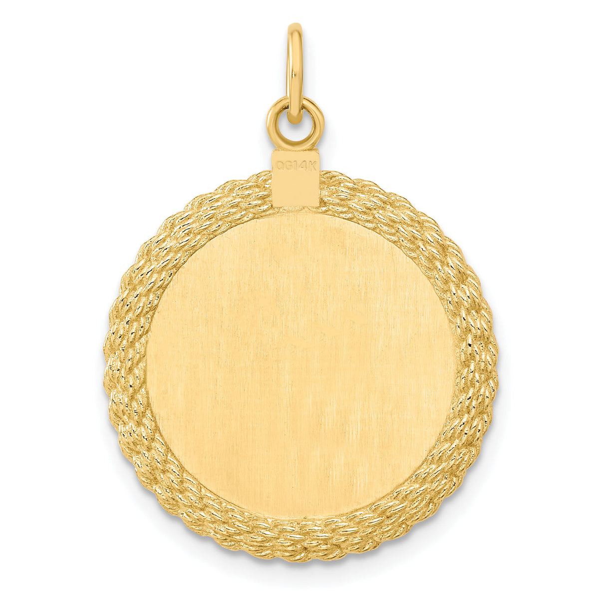 14k Patterned .013 Gauge Engravable Rope Disc w/Satin Back-XM276/13