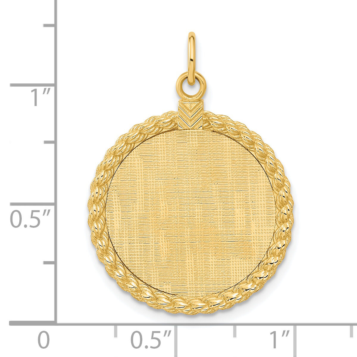 14k Patterned .013 Gauge Engravable Rope Disc w/Satin Back-XM276/13