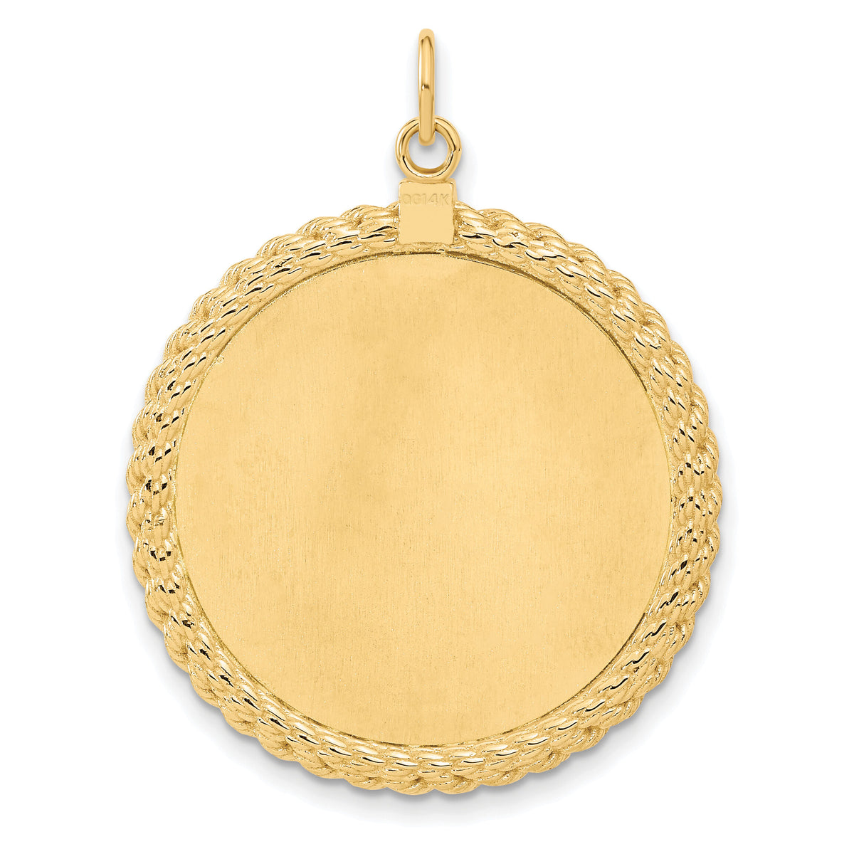 14k Patterned .013 Gauge Engravable Rope Disc w/Satin Back-XM277/13