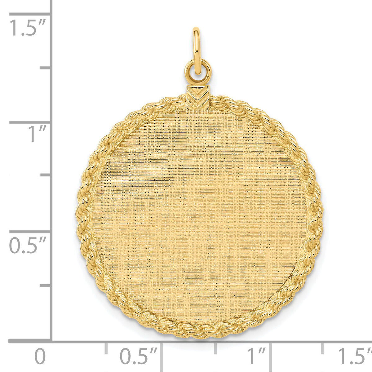 14k Patterned .013 Gauge Engravable Rope Disc w/Satin Back-XM277/13