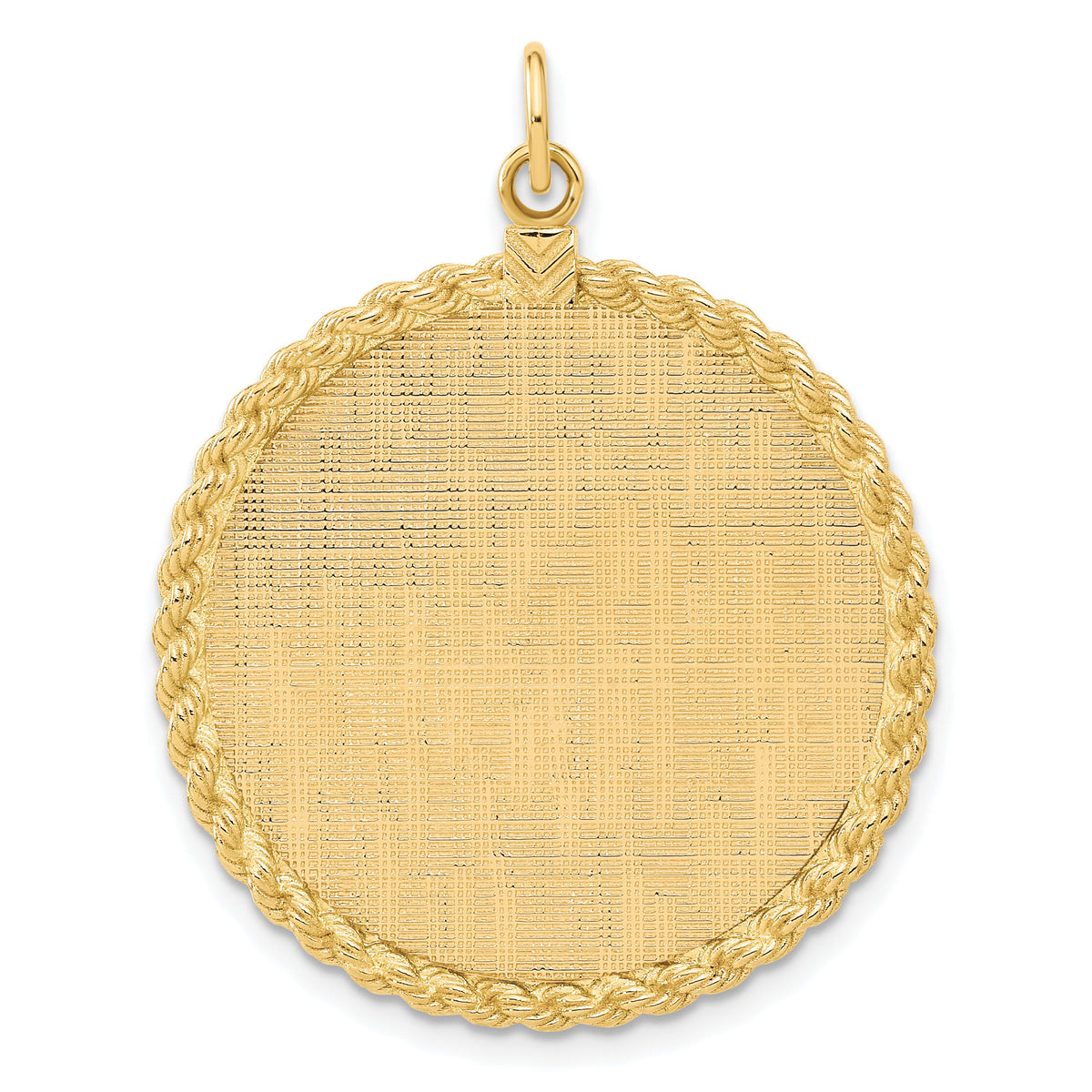 14k Patterned .013 Gauge Engravable Rope Disc w/Satin Back-XM277/13
