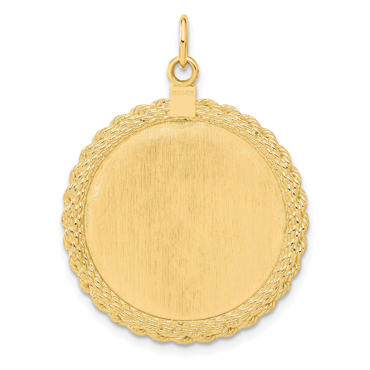 14k Patterned .013 Gauge Engravable Rope Disc w/Satin Back-XM278/13