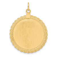 14k Patterned .013 Gauge Engravable Rope Disc w/Satin Back-XM278/13