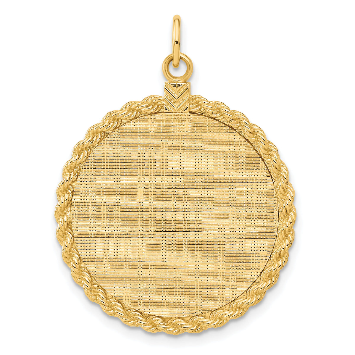 14k Patterned .013 Gauge Engravable Rope Disc w/Satin Back-XM278/13