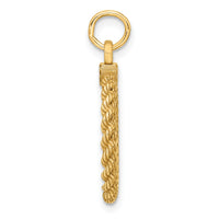 14k Plain .013 Gauge Circular Engravable Disc with Rope Charm-XM280/13