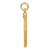 14k Plain .013 Gauge Circular Engravable Disc with Rope Charm-XM281/13