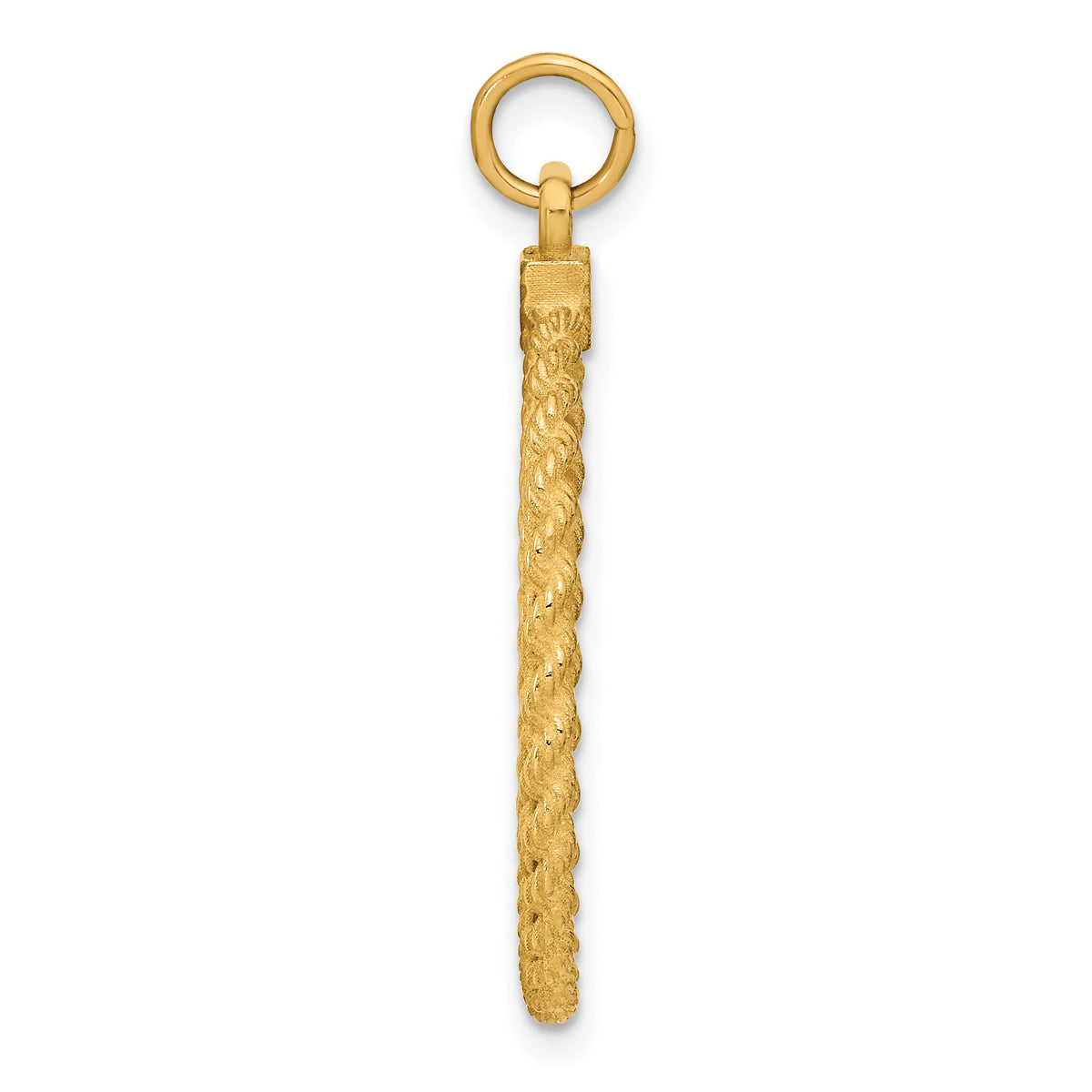 14k Plain .013 Gauge Circular Engravable Disc with Rope Charm-XM282/13