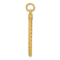 14k Plain .013 Gauge Circular Engravable Disc with Rope Charm-XM282/13