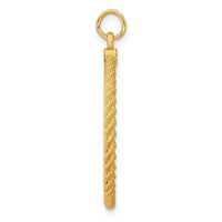14k Plain .013 Gauge Circular Engravable Disc with Rope Charm-XM283/13
