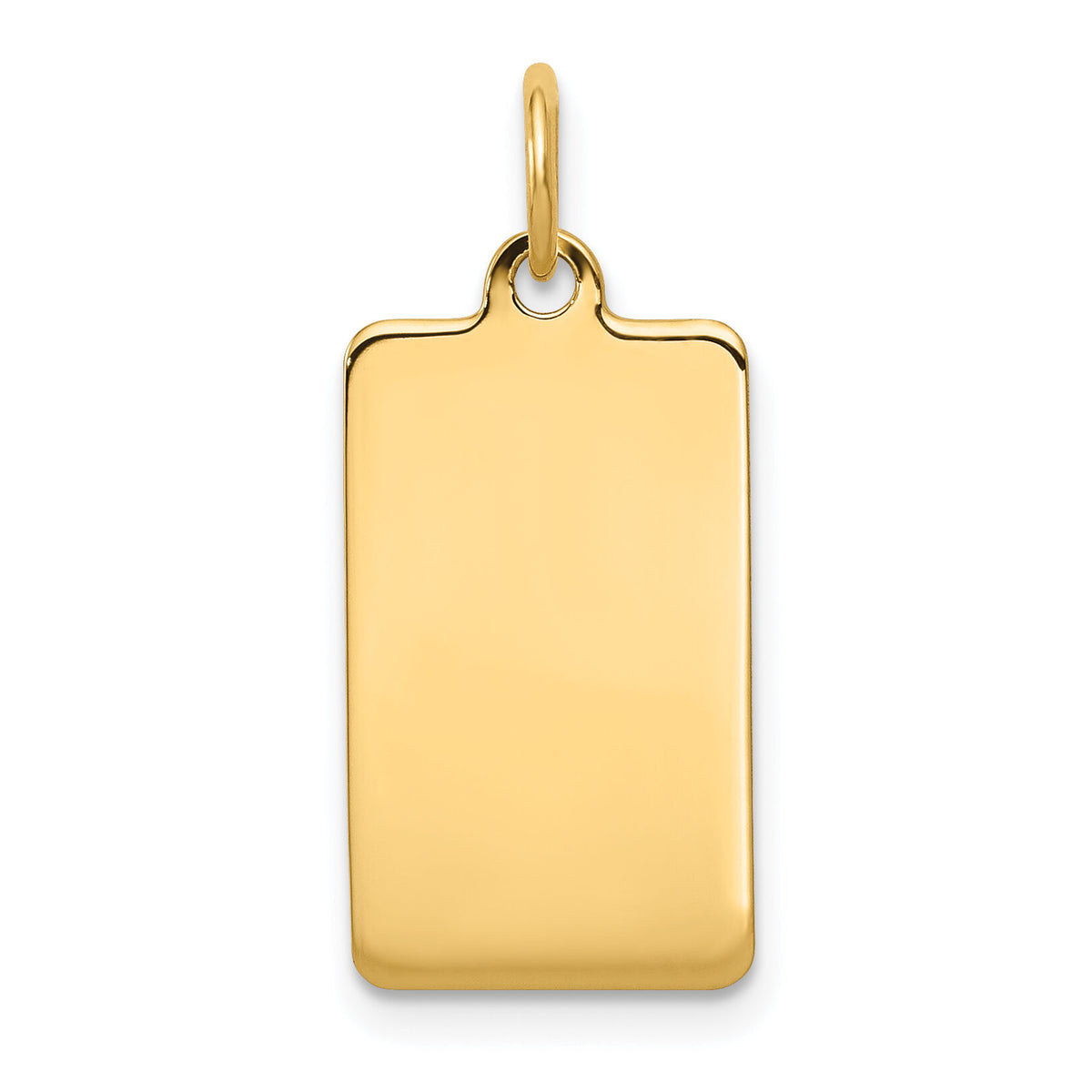 14k Plain .011 Gauge Rectangular Engravable Disc Charm-XM286/11