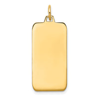 14k Plain .018 Gauge Engravable Rectangular Disc Charm-XM292/18