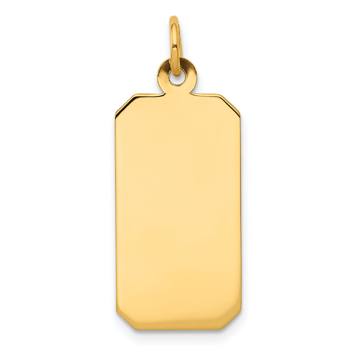 14k Plain .011 Gauge Engravable Rectangular Disc Charm-XM293/11