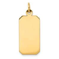 14k Plain .011 Gauge Engravable Rectangular Disc Charm-XM293/11