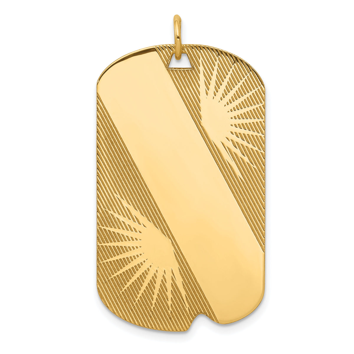 14k Patterned .018 Gauge Engravable Dog Tag Disc Charm-XM302/18
