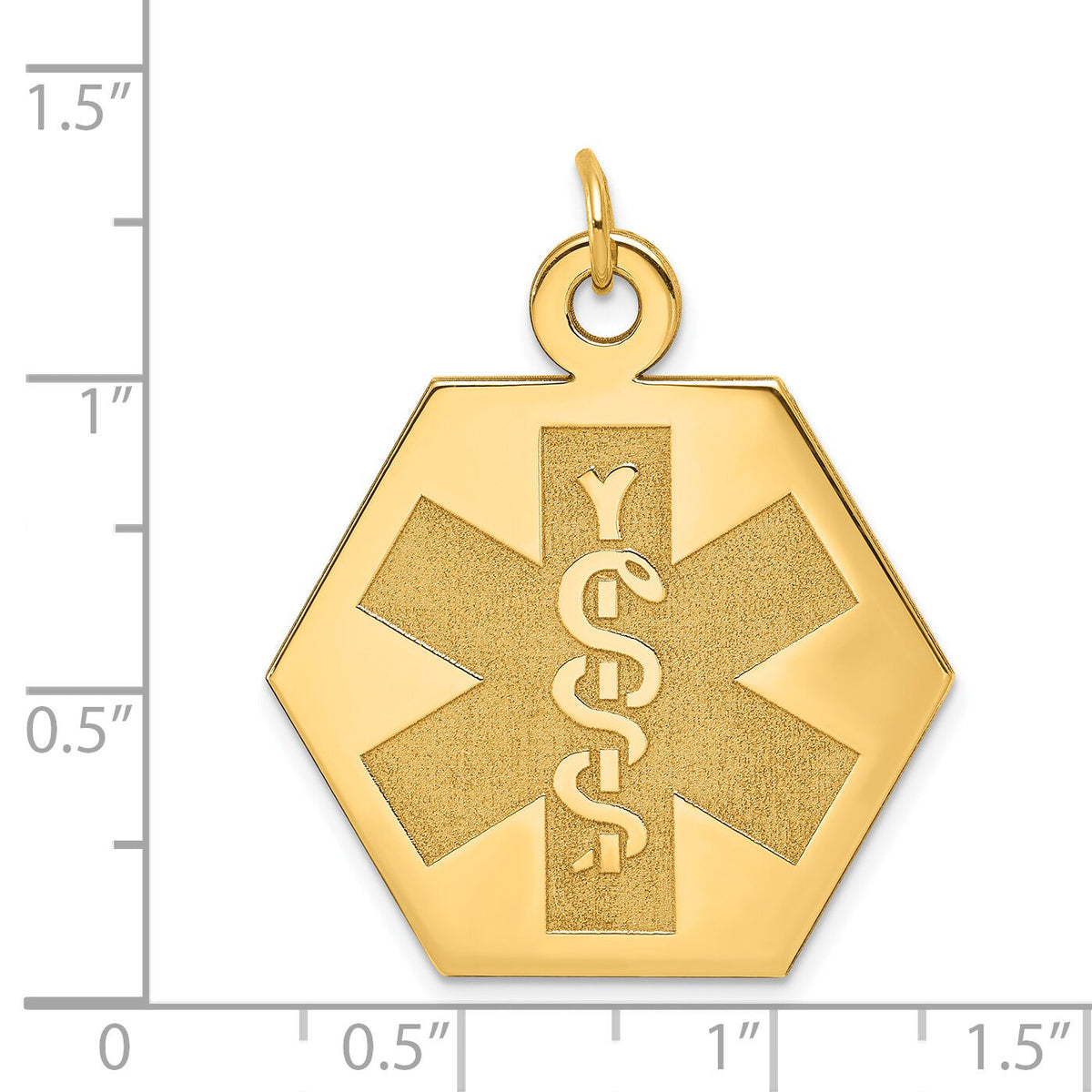 14k Medical Jewelry Unenameled Pendant-XM31N