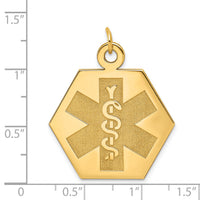 14k Medical Jewelry Unenameled Pendant-XM31N