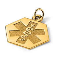 14k Medical Jewelry Unenameled Pendant-XM31N