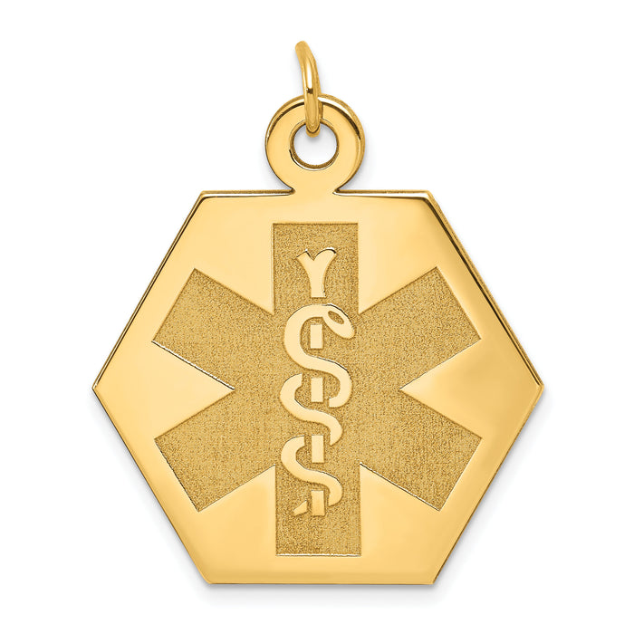 14k Medical Jewelry Unenameled Pendant-XM31N