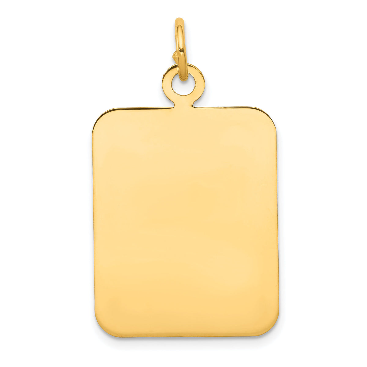 14k Plain Rectangular .018 Gauge Engravable Disc Charm-XM320/18
