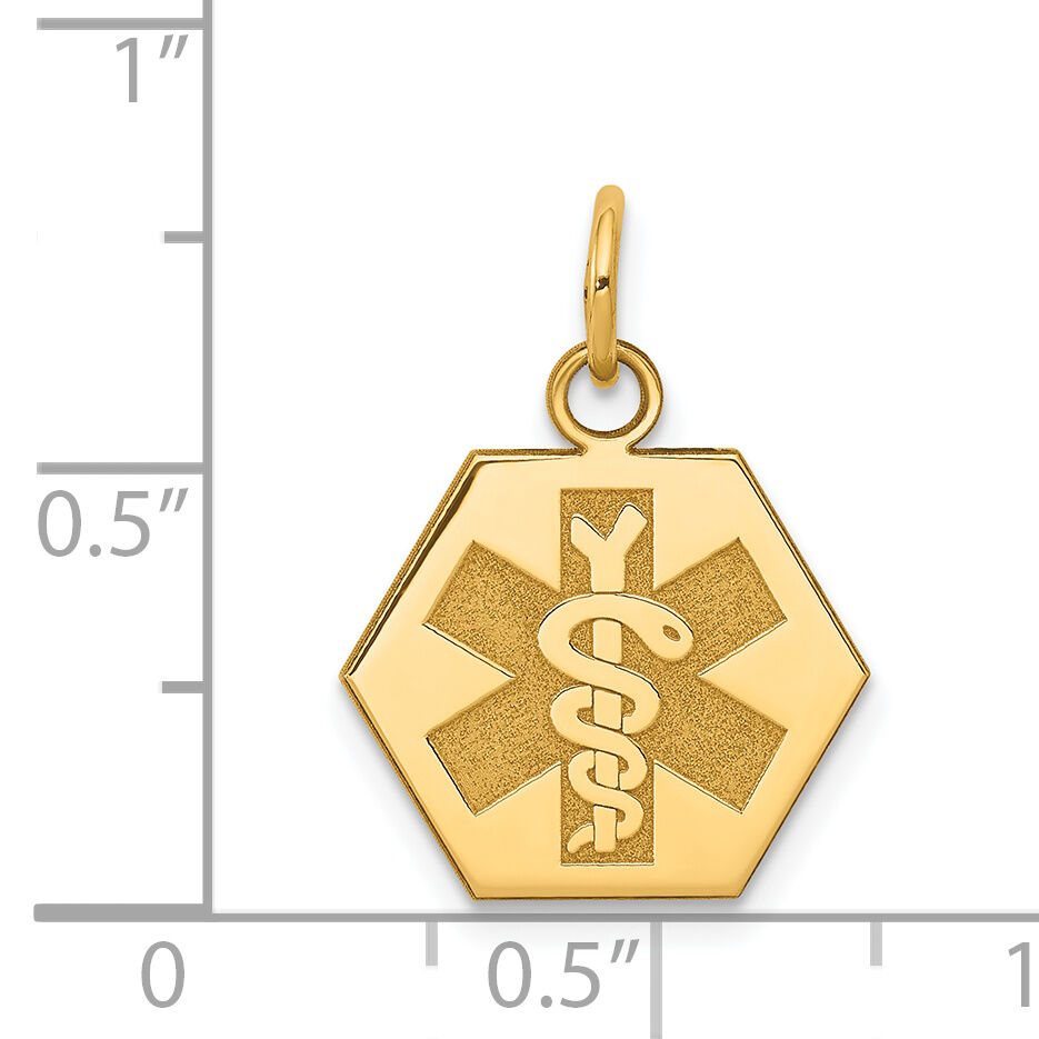 14k Non-enameled Medical Jewelry Pendant-XM36N
