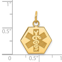 14k Non-enameled Medical Jewelry Pendant-XM36N