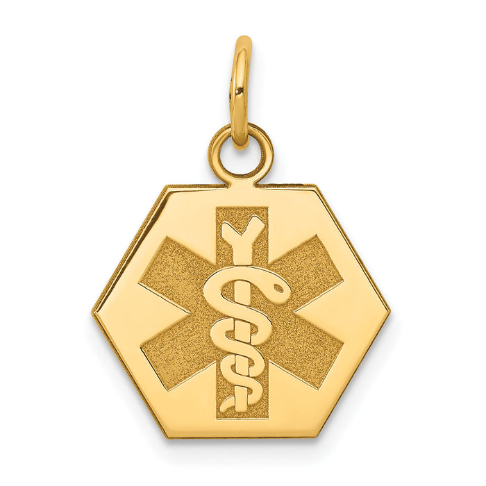 14k Non-enameled Medical Jewelry Pendant-XM36N
