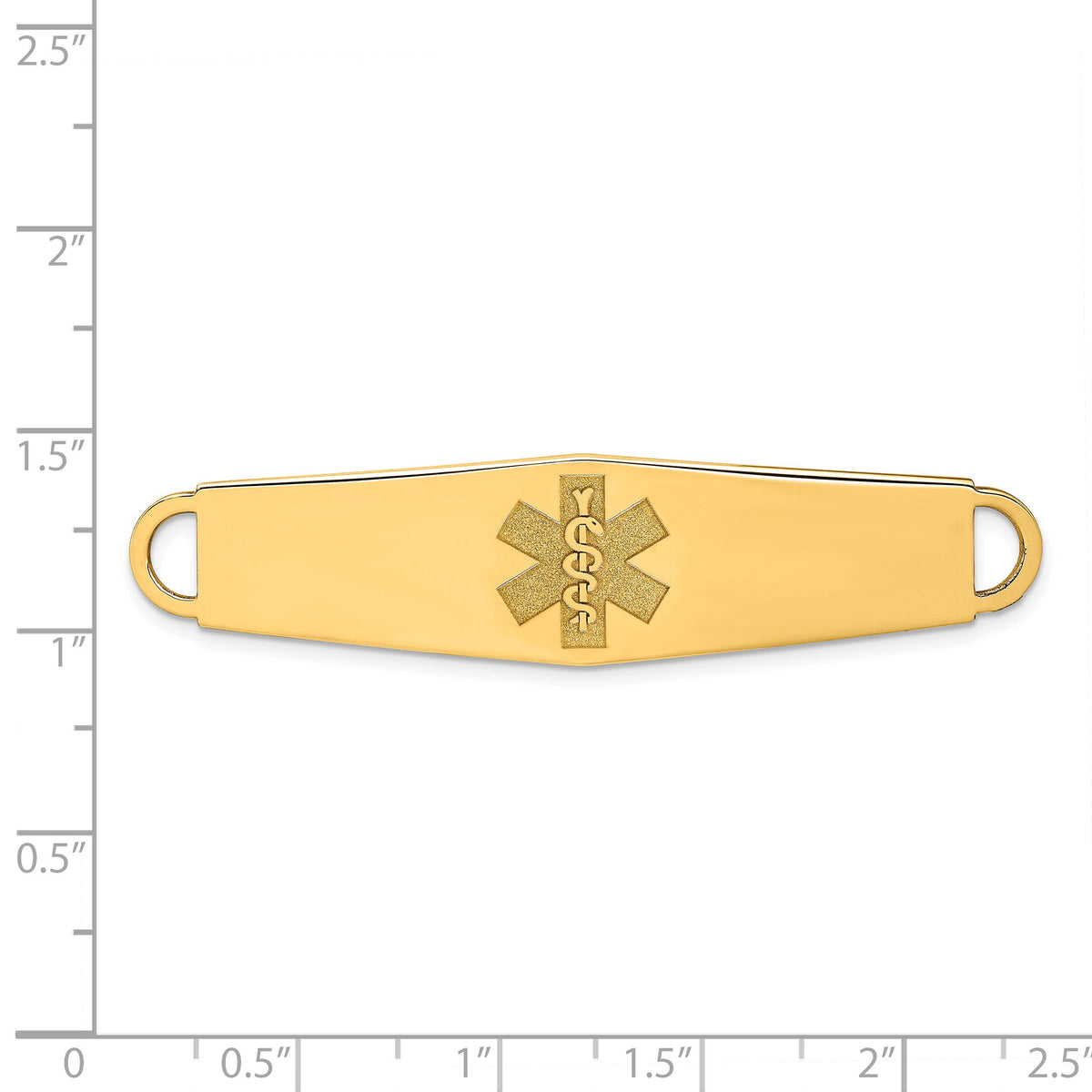 14k Non-enameled Medical Jewelry ID Plate-XM37N