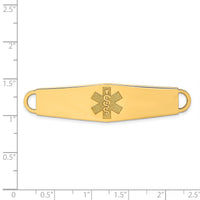 14k Non-enameled Medical Jewelry ID Plate-XM37N