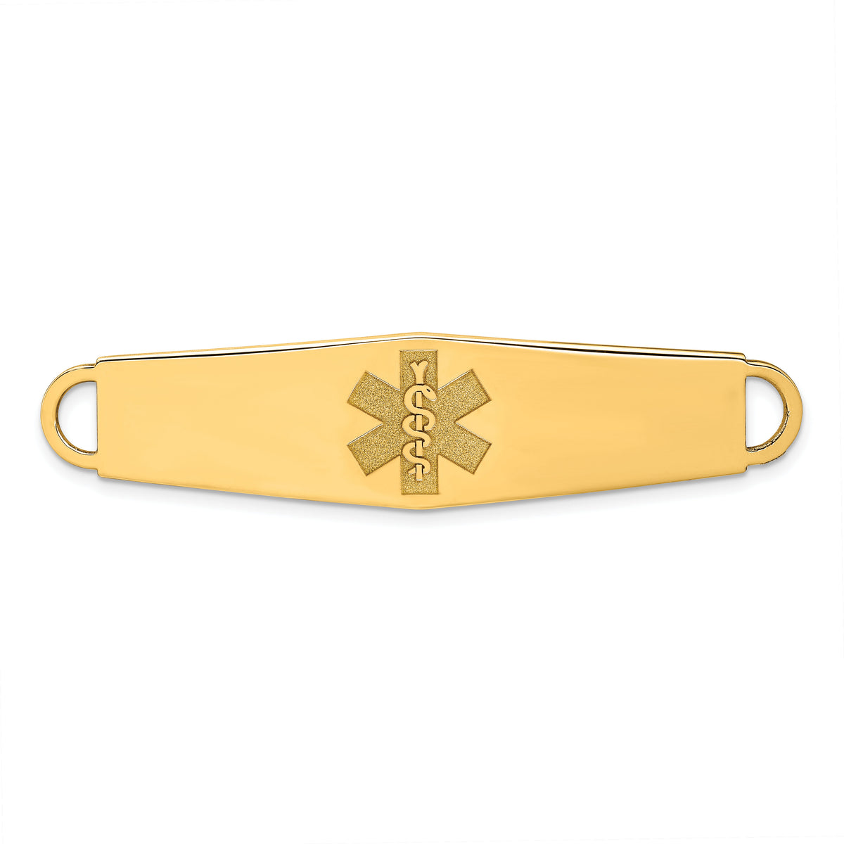 14k Non-enameled Medical Jewelry ID Plate-XM37N