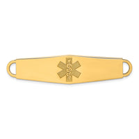 14k Non-enameled Medical Jewelry ID Plate-XM37N