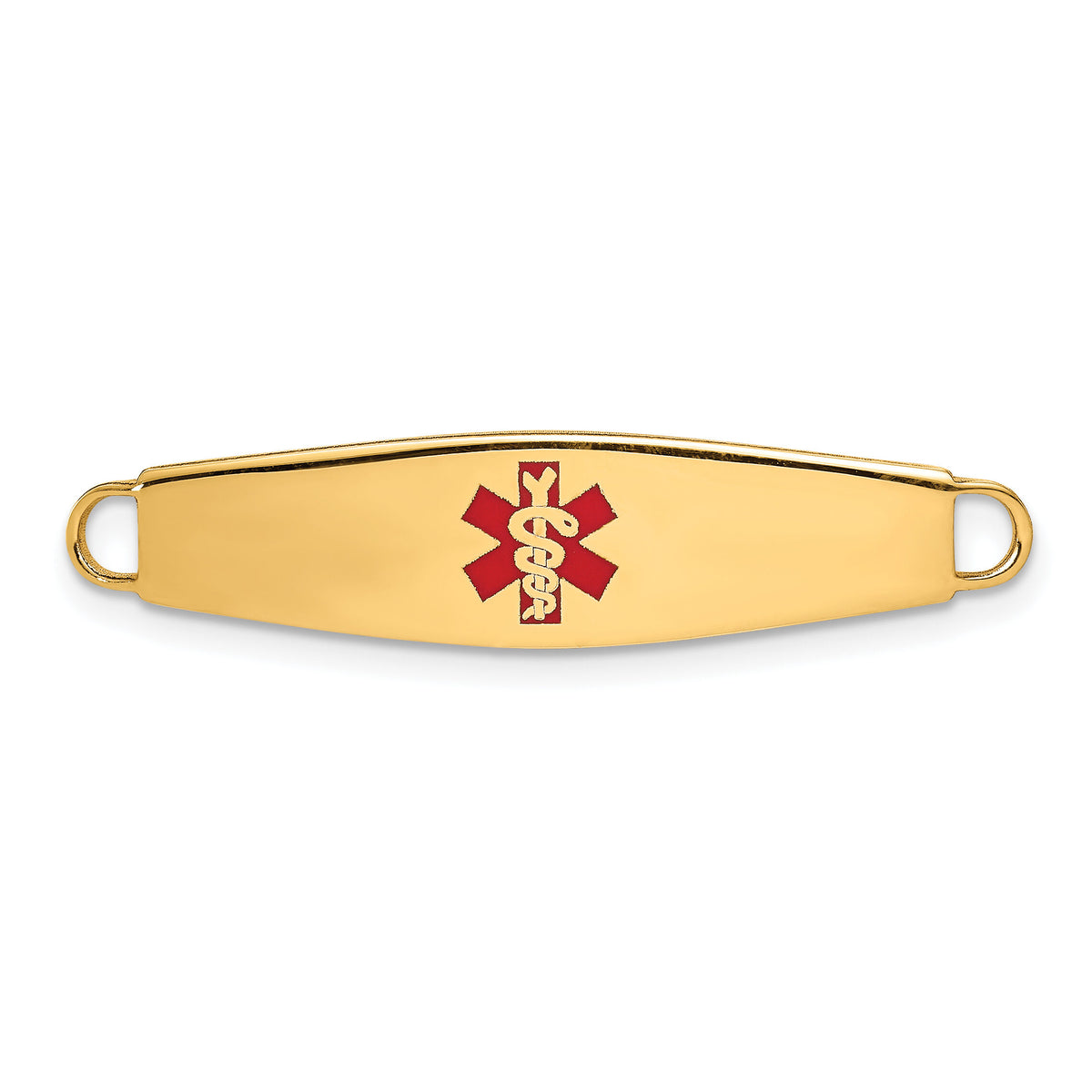 14k Red Enamel Medical Jewelry ID Plate-XM38