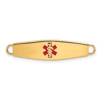 14k Red Enamel Medical Jewelry ID Plate-XM38