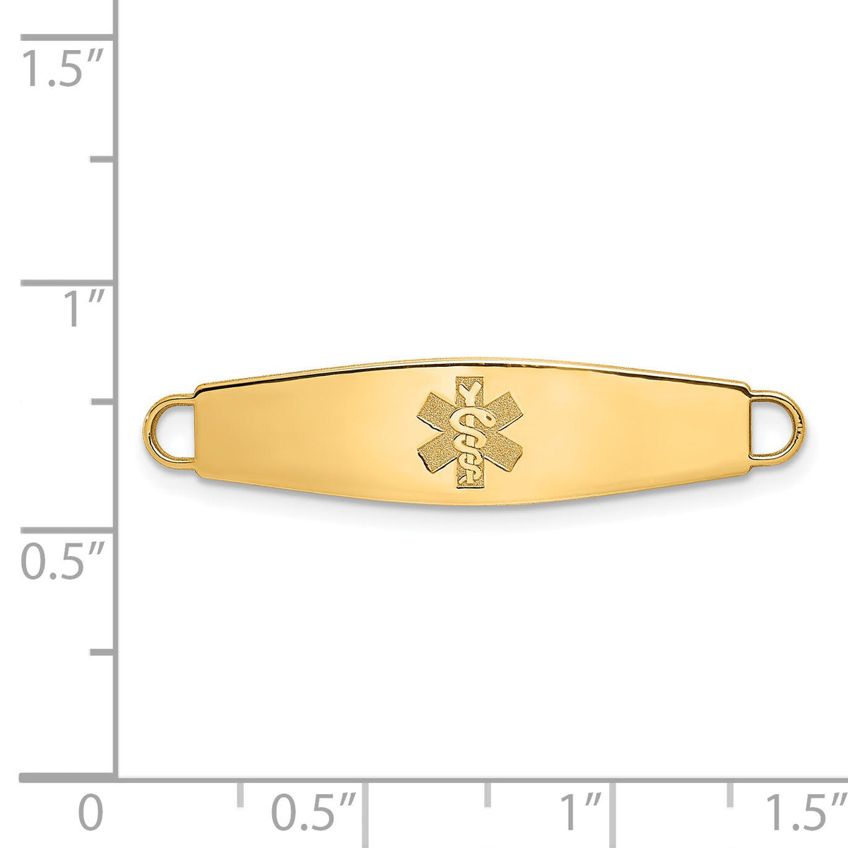 14k Non-enameled Medical Jewelry ID Plate-XM38N