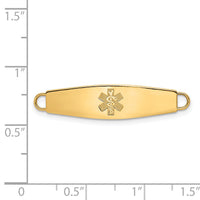 14k Non-enameled Medical Jewelry ID Plate-XM38N
