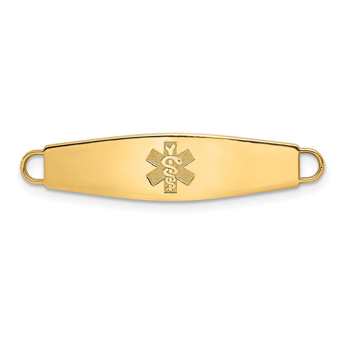 14k Non-enameled Medical Jewelry ID Plate-XM38N
