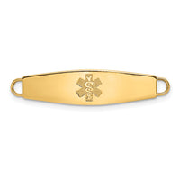 14k Non-enameled Medical Jewelry ID Plate-XM38N