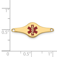 14k Red Enamel Medical Jewelry ID Plate-XM399