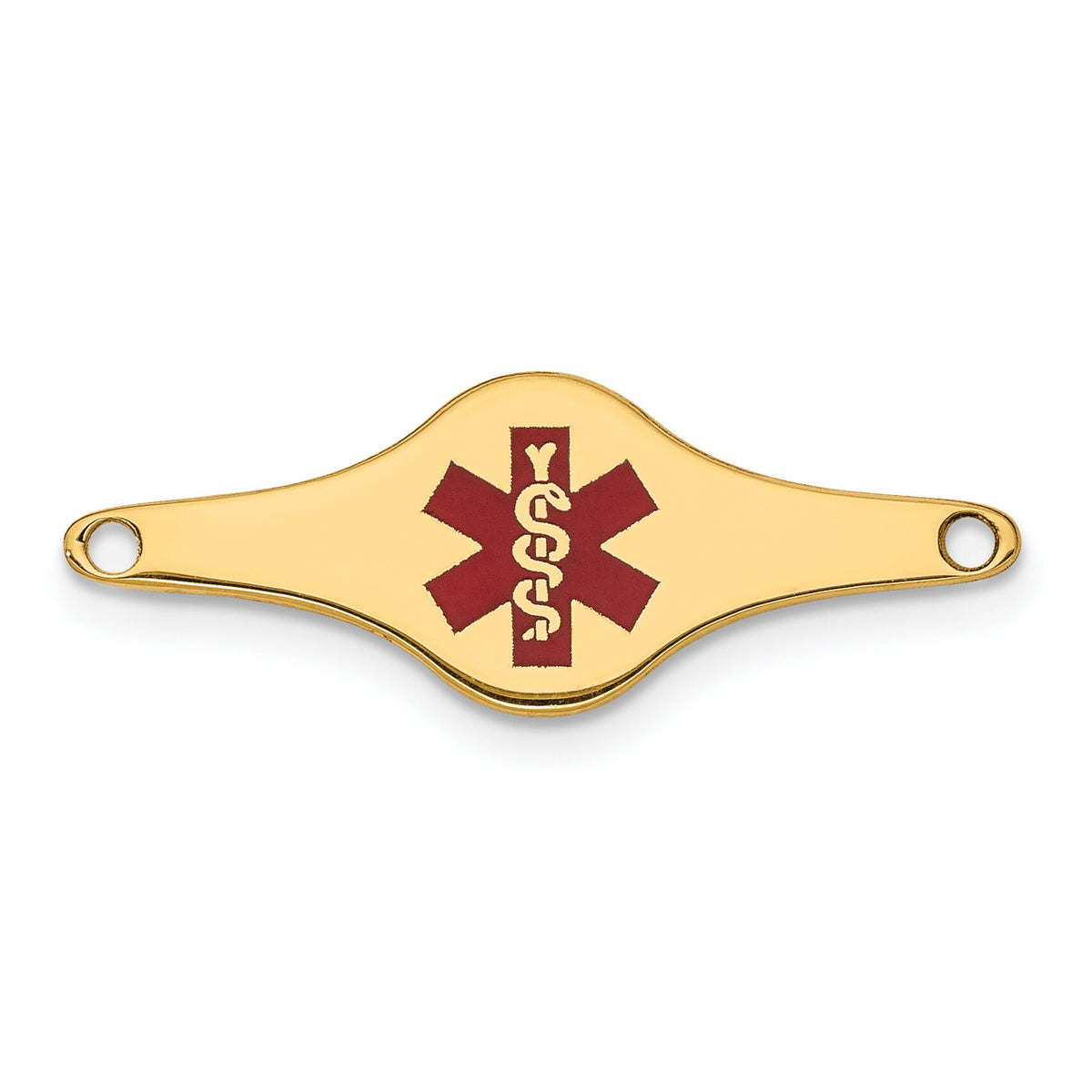 14k Red Enamel Medical Jewelry ID Plate-XM399