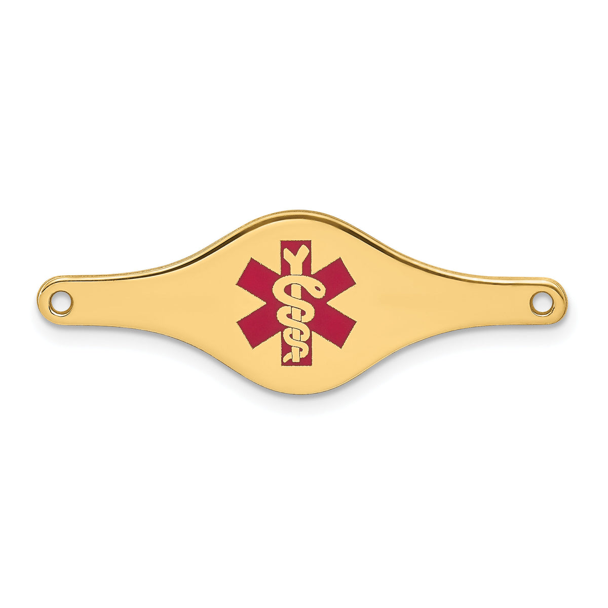 14k Red Enamel Medical Jewelry ID Plate-XM400