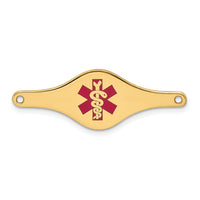 14k Red Enamel Medical Jewelry ID Plate-XM400