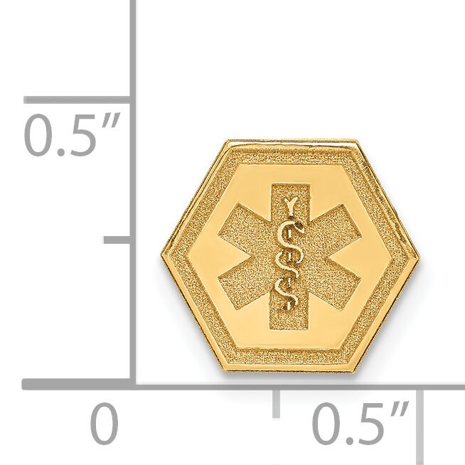14k Non-enameled Attachable Medical Emblem Charm-XM402N