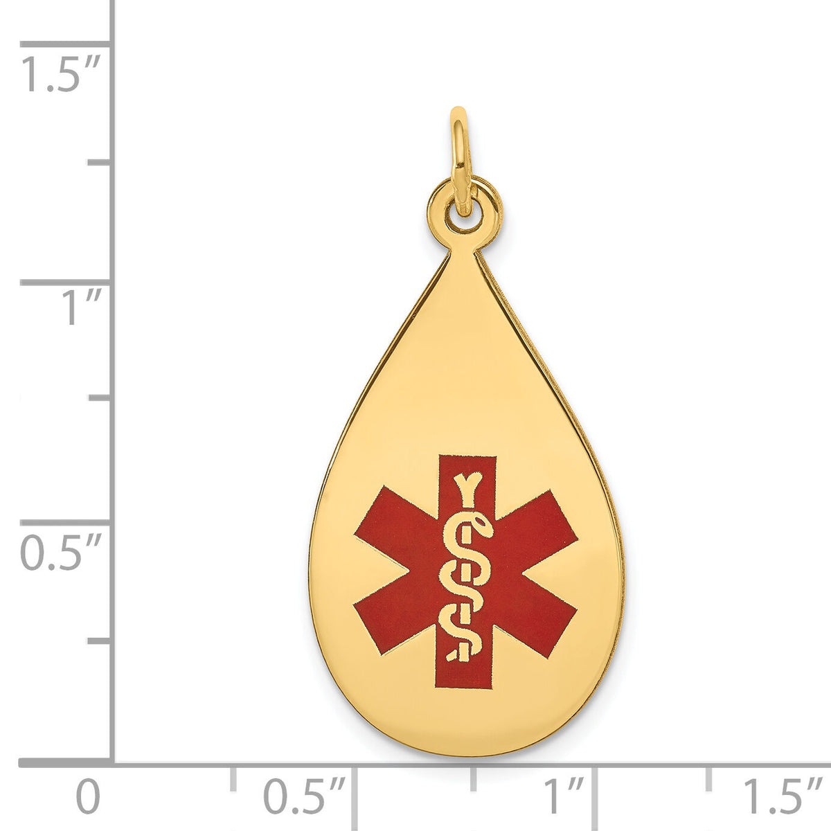 14k Red Enamel Medical Jewelry Pendant-XM405
