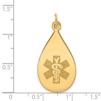 14k Medical Jewelry Unenameled Pendant-XM405N