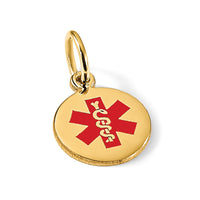 14k Red Enamel Medical Jewelry Pendant-XM406