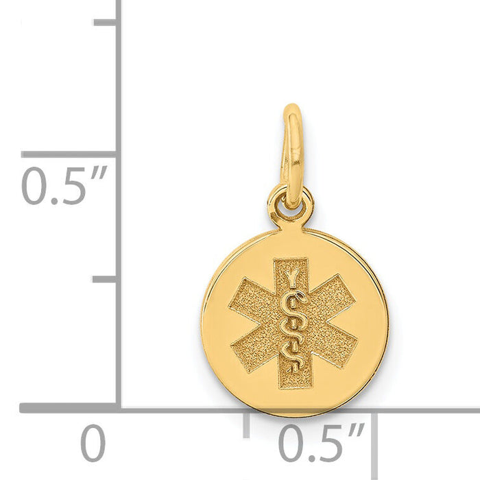 14k Medical Jewelry Unenameled Pendant-XM406N