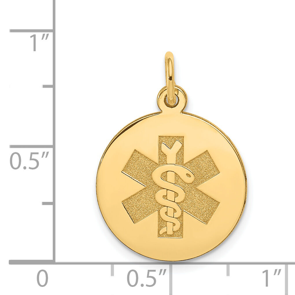 14k Medical Jewelry Unenameled Pendant-XM407N