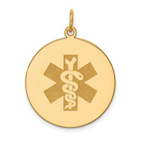 14k Non-enameled Medical Jewelry Pendant-XM409N