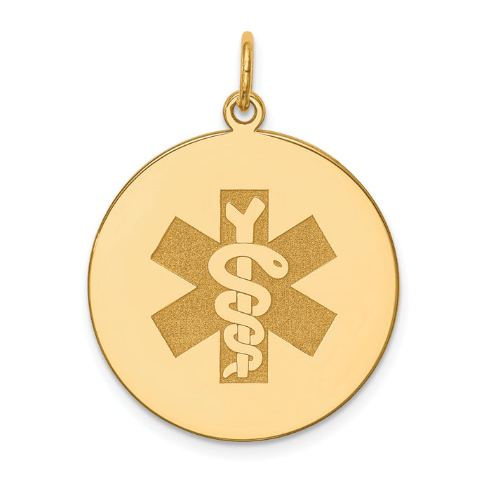 14k Non-enameled Medical Jewelry Pendant-XM409N